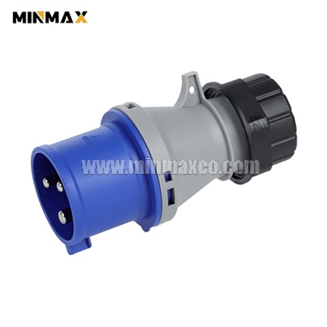 MM-BP4236 Male 3 pins 32A Waterproof Blue CEE-plugs for server rooms IP44