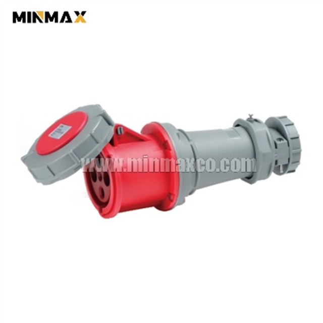 MM-BS7346 Female 4 pins 63A Waterproof Red CEE Industrial Connectors for shipyards IP67