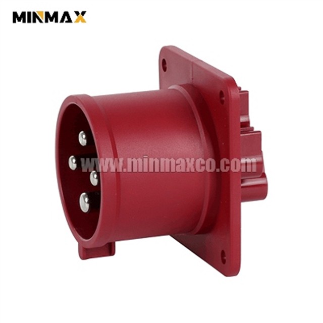 MM-GP4246 Male 4 pins 32A Waterproof Red Concealed plugs for Automobile production IP44