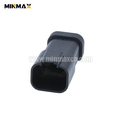 4 Pin Male  DT Receptacle DT04-4P-E005 Black With End Cap