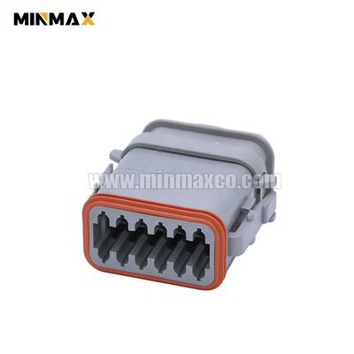 12 Way Female  DT Plug DT06-12SA-E008 With Long Cap