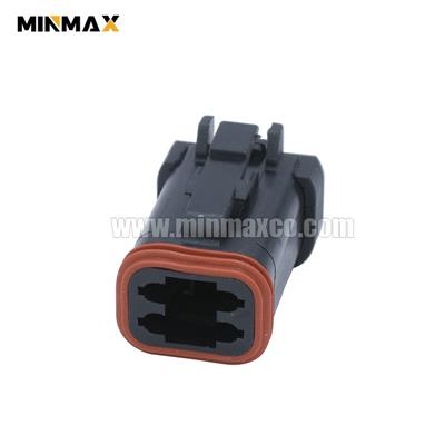 4 Pin Female DT Plug DT06-4S-E005 Black With End Cap