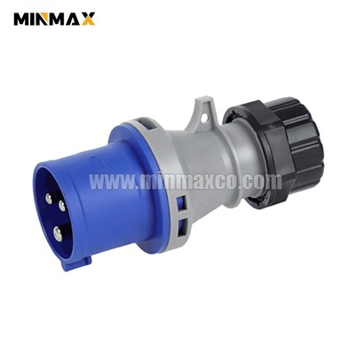 MM-BP4136 Male 3 pins 16A Waterproof Blue Industrial plugs for Data centers IP44